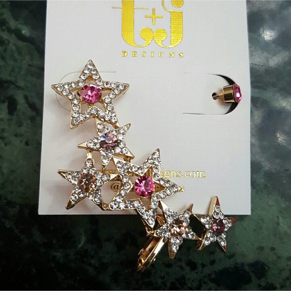 Pink Purple & Champagne Crystal Crawler